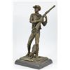 Image 3 : Western Cowboy With Gun Bronze Statue on Marble base Rodeo Bronco Rider Sculpture