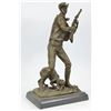 Image 6 : Western Cowboy With Gun Bronze Statue on Marble base Rodeo Bronco Rider Sculpture