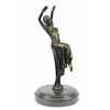 Image 1 : 10" Tall Dancer Bronze Sculpture on marble base Statue