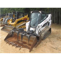 2016 BOBCAT T590 SKID STEER LOADER, VIN/SN:ALJU19641 - CRAWLER, GRAPPLE BUCKET, CANOPY, METER READIN