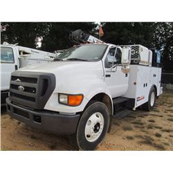 2006 FORD F750 SERVICE TRUCK, VIN/SN:3FRWF75N76V356745 - S/A, CAT C7 DIESEL ENG, 6 SPD TRANS, IMT DO