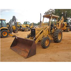 1988 FORD 555B LOADER BACKHOE, VIN/SN:R500277 - 4x4, GP BUCKET, 12" HOE BUCKET, CANOPY