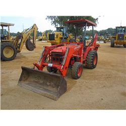 2005 KUBOTA L35 LOADER BACKHOE, VIN/SN:74091 - GP BUCKET, 17" HOE BUCKET, CANOPY, METER READING 1,42