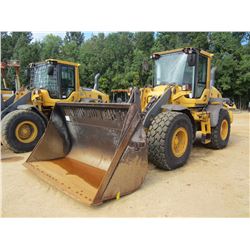2013 VOLVO L60G WHEEL LOADER, VIN/SN:1802 - QUICK COUPLER, CHIP BUCKET, AUX HYDS, ECAB W/AC, 20.5R25