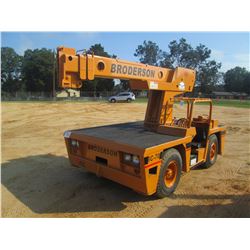 BRODERSON IC70 CARRY DECK CRANE, VIN/SN:245B - 12,000# CAP, DIESEL ENGINE, METER READING 742 HOURS