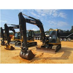 2013 JOHN DEERE 85G HYDRAULIC EXCAVATOR, VIN/SN:017028 - 6'6" STICK, 36" BUCKET, BLADE, ECAB W/AIR, 