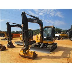 2014 JOHN DEERE 75G HYDRAULIC EXCAVATOR, VIN/SN:015078 50" CLEAN OUT BUCKET, METER READING 1,214 HOU