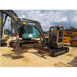 2012 VOLVO ECR58 MINI EXCAVATOR, VIN/SN:13200 - 5' STICK, 20" BUCKET, AUX HYD, BLADE, ECAB W/AIR, ME