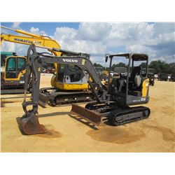 2012 VOLVO EC35L MINI EXCAVATOR, VIN/SN:004990 - 5' STICK, 24" BUCKET, AUX HYD, BLADE, CANOPY, METER