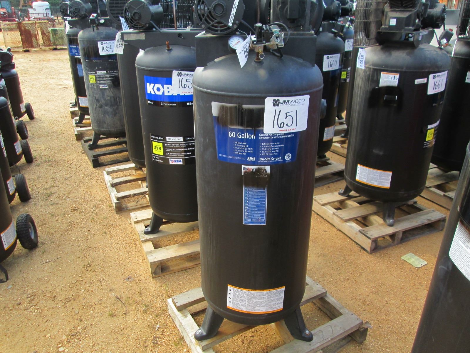 AIR COMPRESSOR, UPRIGHT, 60 GAL, 230 VOLTS