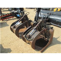 66" BUCKET W/ DUAL TOP CLAMP, FITS SKID STEER LOADER