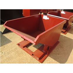 STANDARD DUTY 1 CUBIC YARD STACKABLE SELF DUMPING HOPPER, 4,000# CAP