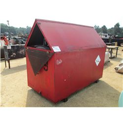 950 GALLON ENCLOSED FUEL TANK W/ PUMP AND HOSE