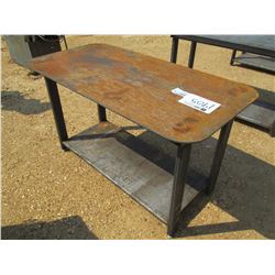 HEAVY DUTY 30 X 57 WELDING SHOP TABLE WITH SHELF