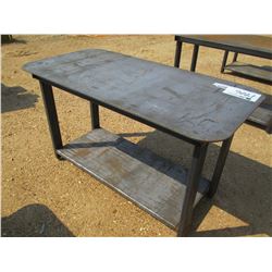 HEAVY DUTY 30 X 57 WELDING SHOP TABLE WITH SHELF