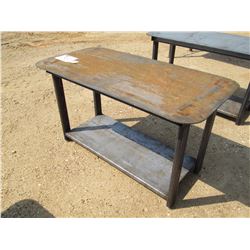 HEAVY DUTY 30 X 57 WELDING SHOP TABLE WITH SHELF