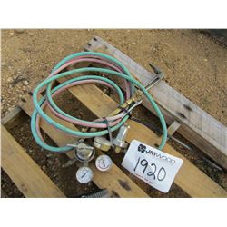 GAS CUTTING TORCH, HOSES, GAUGES