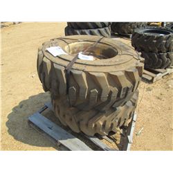 (2) 15-19.5 NHS TIRES & RIMS