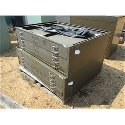 (2) 5 DRAWER BLUE PRINT FILE CABINET