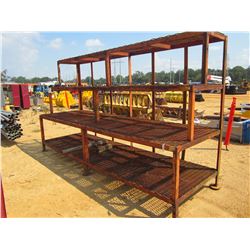 13' METAL STORAGE TABLE, 4 TIER