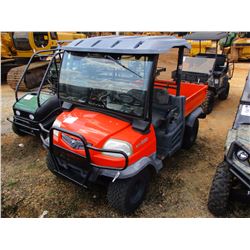 KUBOTA RTV900 UTILITY VEHICLE, VIN/SN:60436 - 4X4, DIESEL ENGINE, HYD DUMP BED, CANOPY, WINDSHIELD, 