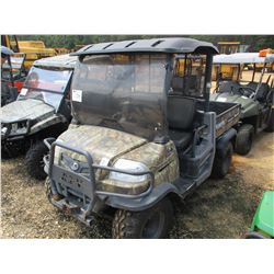 2013 KUBOTA RTV900XT SIDE BY SIDE, VIN/SN:A5KB1FDACDG03121 - 4X4, DIESEL ENG, CANOPY, WINDSHIELD, DU