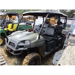 2014 POLARIS RANGER 800 SIDE BY SIDE, VIN/SN:4XAWH76A5E2304990 - CREW CAB, 4X4, GAS ENGINE, CANOPY, 