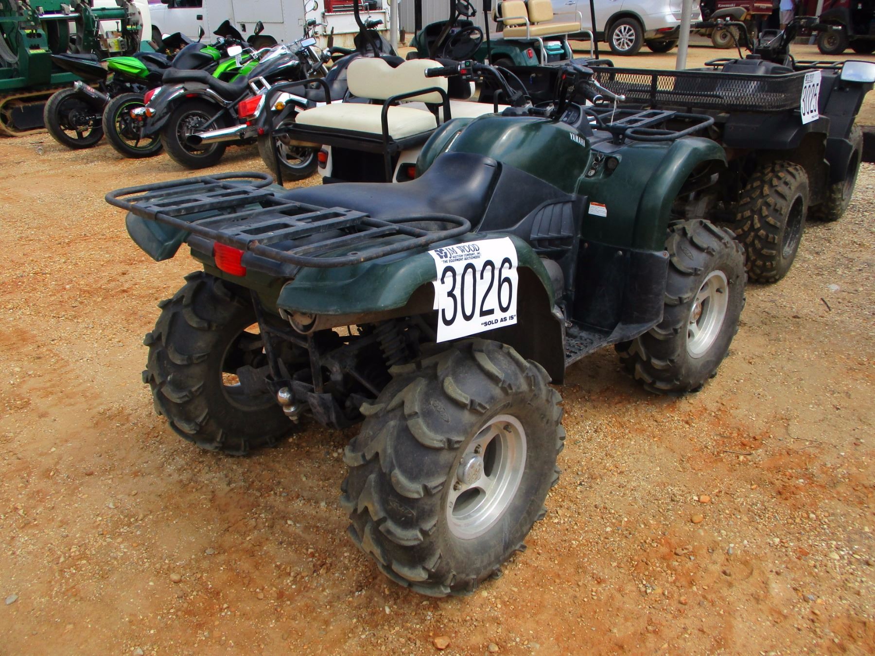 YAMAHA 4 WHEELER, 4X4, SUPER WINCH, LT3000 WINCH, METER READING 674 HOURS