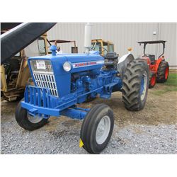 FORD 5000 FARM TRACTOR, - 3E PTH, PTO, 1 REMTOE, 16.9-30 TIRES, METER READING 1,372 HOURS