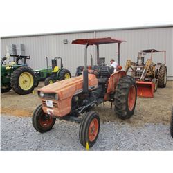 KUBOTA 345 FARM TRACTOR, VIN/SN:10622 - 3 PTH, PTO, CANOPY, 13.6-28 TIRES, METER READING 1,958 HOURS