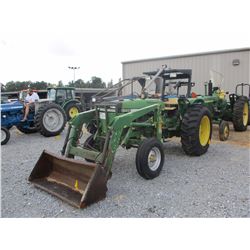 1990 JOHN DEERE 2555 FARM TRACTOR, VIN/SN:686465 - 3 PTH, PTO, 1 HYD REMOTE, FRONT LOADER ATTACH, GP