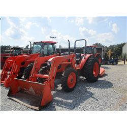 KUBOTA M7040SU FARM TRACTOR, VIN/SN:41037 - MFWD, 3 PTH, PTO, 1 REMOTE, LA1153 FRONT LOADER ATTACH, 