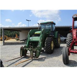 1998 JOHN DEERE 7210 FARM TRACTOR, VIN/SN:010284 - MFWD, 3 PTH, PTO, 3 REMOTES, FRONT LOADER ATTACH,