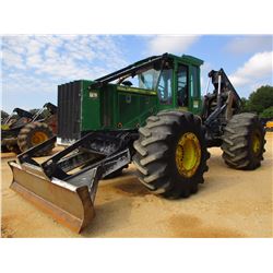 2012 JOHN DEERE 648H SKIDDER, VIN/SN:648969 - DUAL ARCH, WINCH, ECAB W/AIR, 30.5R32 TIRES, METER REA