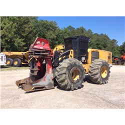2012 CAT 553C FELLER BUNCHER, VIN/SN:PGR00250 - BUNCHING SAW HEAD , ECAB W/AIR, 28LX26 TIRES METER R