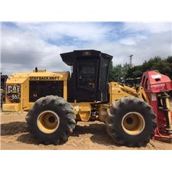 2010 CAT 553 FELLER BUNCHER, VIN/SN:HA1991 - BUNCHING SAW HEAD, ECAB W/AIR, 28X26 TIRES, METER READI