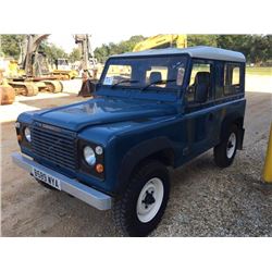 LAND ROVER DEFENDER 90, VIN/SN:SALLDVAH7AA215294 - 2.286 GAS, ENGINE #11H02994C, 5 SPD, ODOMETER REA