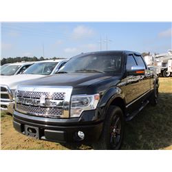 2013 FORD F150 PLATINUM PICKUP, VIN/SN:1FTFW1C67DFC69470 - 4X4, CREW CAB, V8 GAS ENGINE, A/T, BED CO