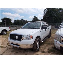 2007 FORD F150 PICKUP, VIN/SN:1FTRW14W67KC45426 - 4X4, CREW CAB, V8 TRITON GAS ENGINE, A/T, ODOMETER