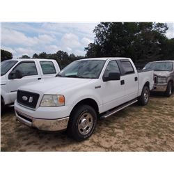 2006 FORD F150 PICKUP, VIN/SN:1FTPW14V46FB34573 - 4X4, CREW CAB, V8 GAS ENGINE, A/T, ODOMETER READIN