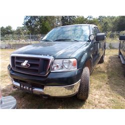 2004 FORD F150 XL PICKUP, VIN/SN:1FTPX14544KD72134 - 4X4, EXTENDED CAB, V8 GAS ENGINE, A/T, ODOMETER