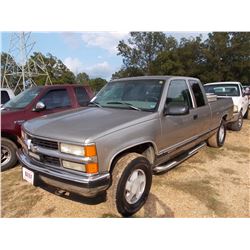 1998 CHEVROLET 1500 PICKUP, VIN/SN:1GCEK19R6WR148875 - Z71, 4X4, EXTENDED CAB, V8 GAS ENG, A /T, ODO