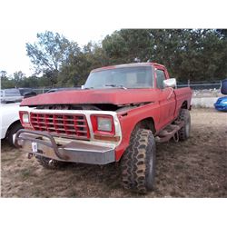 1979 FORD PICKUP, VIN/SN:F14HUEE1186 - 4X4, V8 GAS ENG, A/T