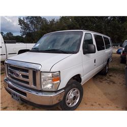 2008 FORD E350 PASSENGER VAN, VIN/SN:1FBSS31L38DB26679 - V8 GAS ENGINE, A/T, 13 PASSENGER, ODOMETER 