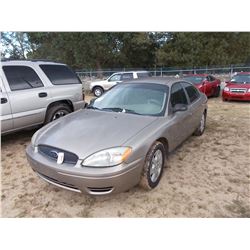2004 FORD TAURUS SEDAN, VIN/SN:1FAFP52U04A185028 - V8 GAS ENG, A/T, ODOMETER READING 74,606 MILES