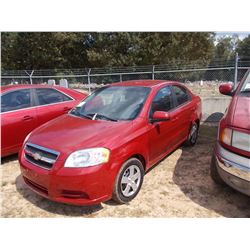 2011 CHEVROLET AVEO, VIN/SN:KL1TD5DE3BB236998 - GAS ENGINE, A/T, ODOMETER READING 99,113 MILES