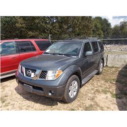 2006 NISSAN PATHFINDER LE SUV, VIN/SN:5N1AR18UX6C614502 - 6 CYL GAS ENGINE, A/T