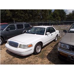 1999 FORD CROWN VICTORIA SEDAN, VIN/SN:2FAFP74W5XX158736 - V8 GAS ENG, A/T, ODOMETER READING 169,597
