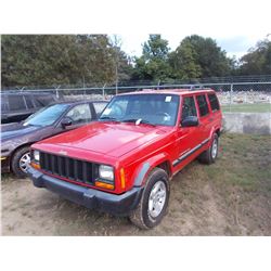 2001 JEEP CHEROKEE SPORT, VIN/SN:1J4FT48S91L555697 - GAS ENGINE, A/T,M ODOMETER READING 226,973 MILE