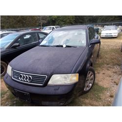 2001 AUDI A6 SEDAN, VIN/SN:WAUEH64B41N150398 - GAS ENGINE, A/T, ODOMETER READING 177,583 MILES